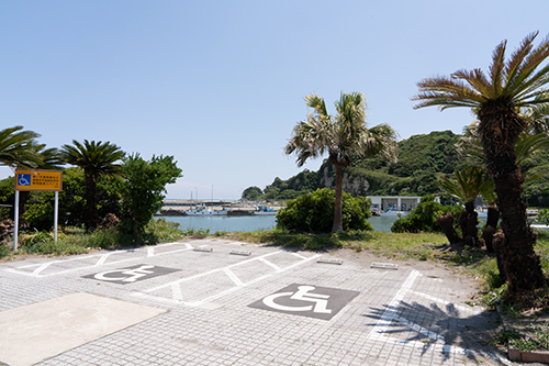 太東海水浴場の障害者等用駐車区画の画像
