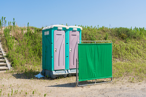 小松海水浴場の簡易トイレの画像